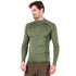 Merino Langarm in dunkelgrün und Zip